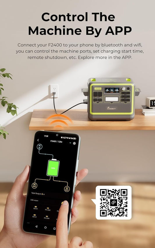 Modo Living FOSSIBOT F2400 Solargenerator 2048Wh, 2400W (4800W Peak), AC-Ausgänge