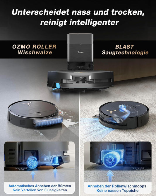 Modo Living X9 PRO Omni, 16.600Pa, OZMO Roller, ZeroTangle 3.0, Heißwasser-Wischung, TruEdge 2.0, YIKO-GPT