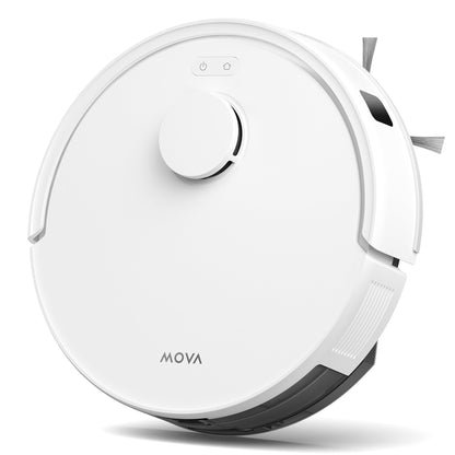 Mova E30 Ultra Roboterstaubsauger und -wischer mit automatischer Entleerung und Selbstreinigung des Wischers, 7.000Pa Saugleistung, 10,5 mm Wischeranhebung, Ultraschall-Teppicherkennung