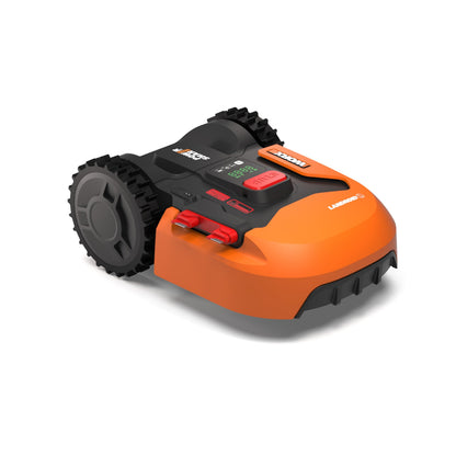 WORX Landroid M WR141E Mähroboter/Akkurasenmäher für kleine Gärten bis 500 qm/Selbstfahrender Rasenmäher für einen sauberen Rasenschnitt, Bunt