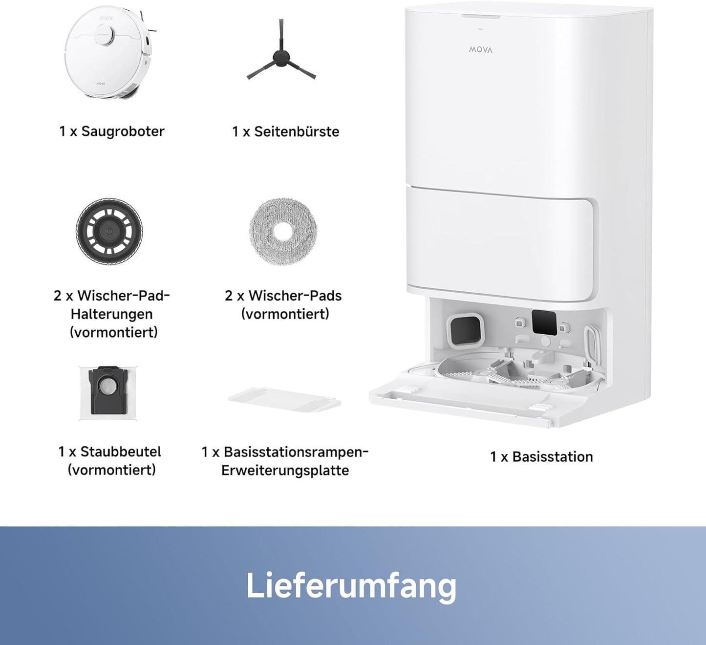 Modo Living E30 Ultra, 7.000Pa, Selbstreinigung, 10,5 mm Hebemopp, Teppicherkennung