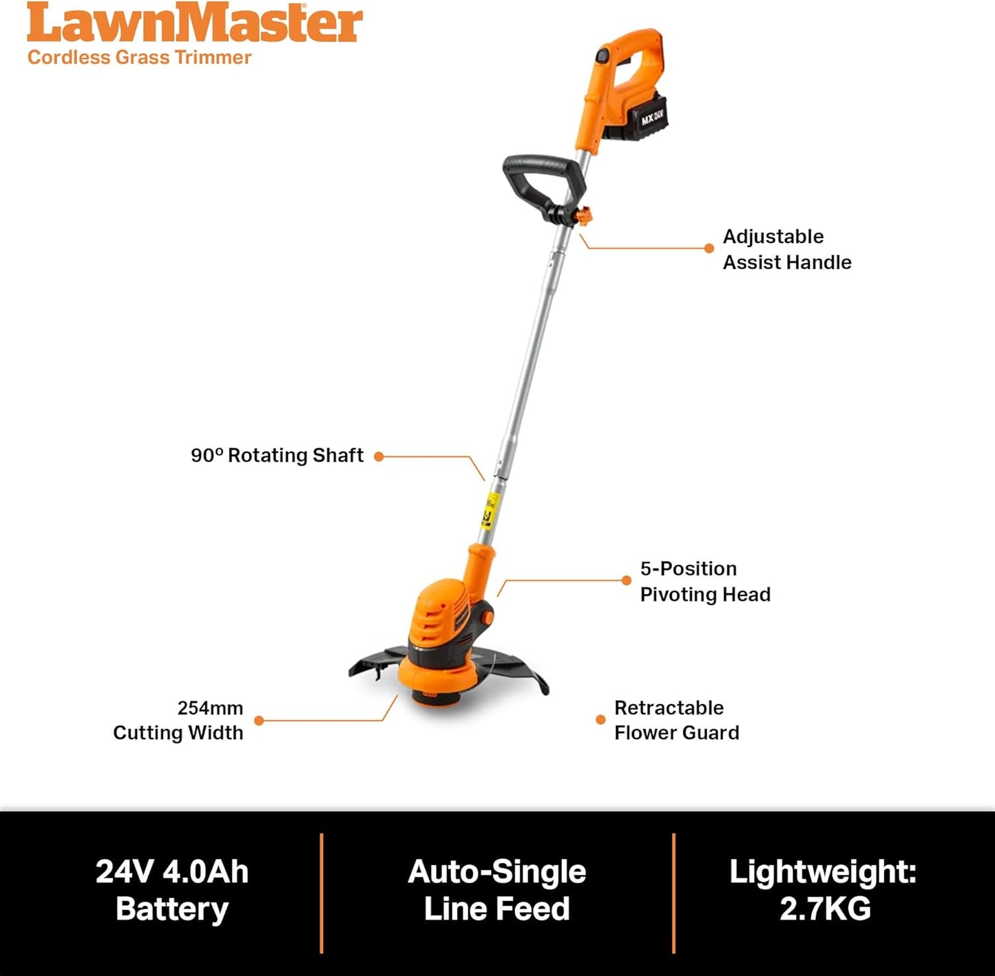 Modo Living LawnMaster OcuMow™ 24V kabelloser Roboter-Rasenmäher & Trimmer