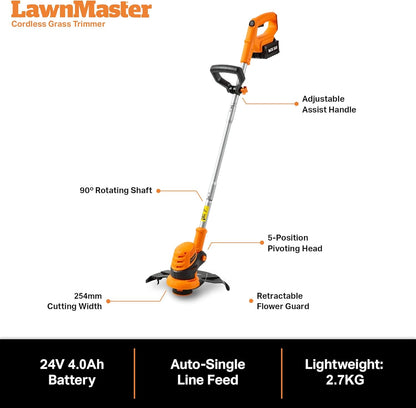 Modo Living LawnMaster OcuMow™ 24V kabelloser Roboter-Rasenmäher & Trimmer