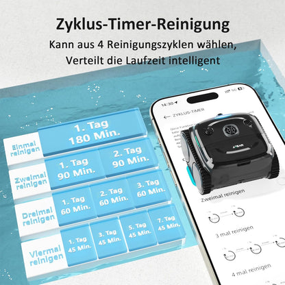 Modo Living WYBOT C2 Vision AI Kabelloser Poolroboter, Akku, Boden & Wand, Zweischicht-Filter, starke Absaugung, bis 180㎡