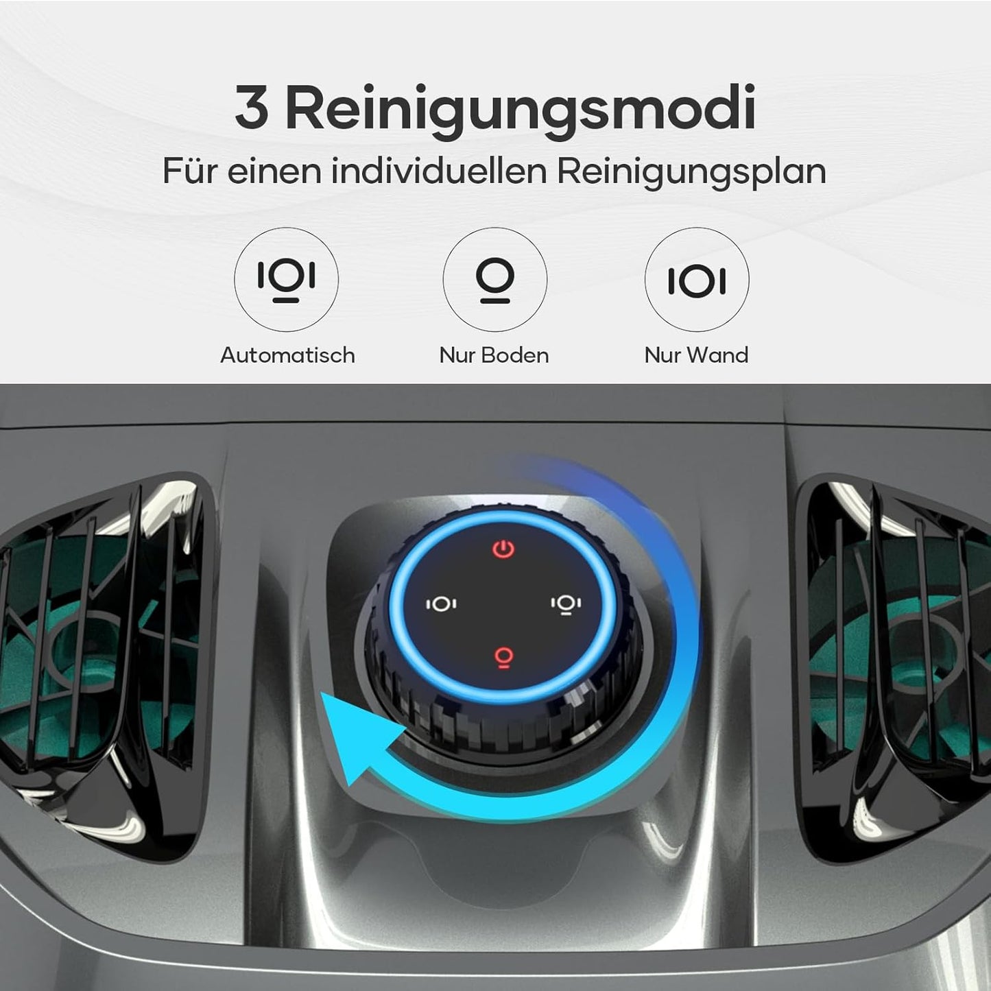 Modo Living AIPER ZT6002 Poolroboter, Quad-Motor, WavePath, 3 Modi, Kabellos, Boden & Wand, bis 150㎡