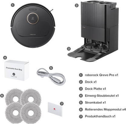 Modo Living Roborock Qrevo Pro Set, 7000 Pa, FlexiArm™, 60 °C Moppreinigung