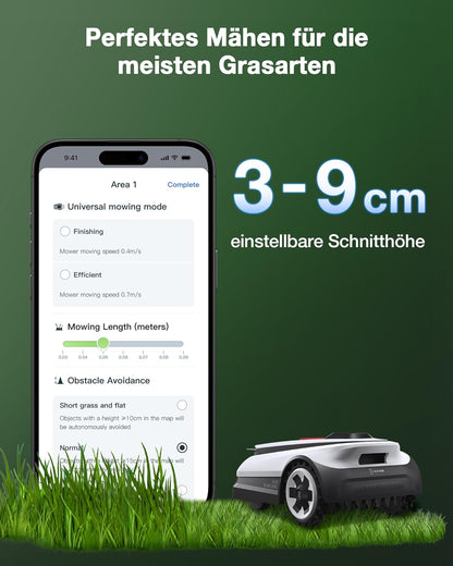 Modo Living Goat A1600 RTK Mähroboter, 1600m², 330mm Schnitt, LiDAR RTK+Vision, 50% Steigung, Ohne Kabel