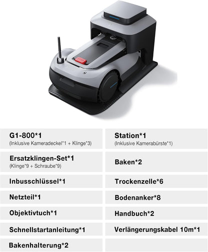 Modo Living GOAT G1-800 Mähroboter 800 m², ohne Kabel, GPS & Hindernisvermeidung