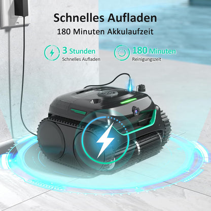 Modo Living WYBOT C2 Vision AI Kabelloser Poolroboter, Akku, Boden & Wand, Zweischicht-Filter, starke Absaugung, bis 180㎡