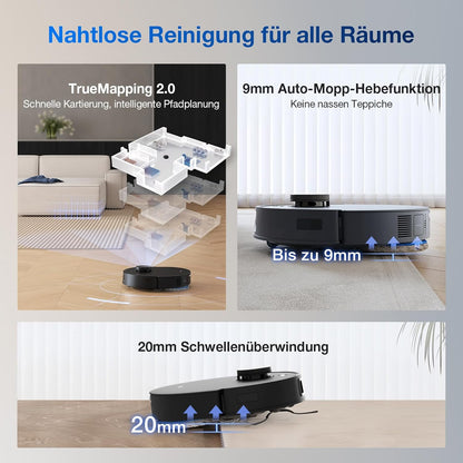 Modo Living Deebot T30S Pro, 11,000Pa, Heißwasser-Wischung, ZeroTangle, TruEdge™, KI-Navigation