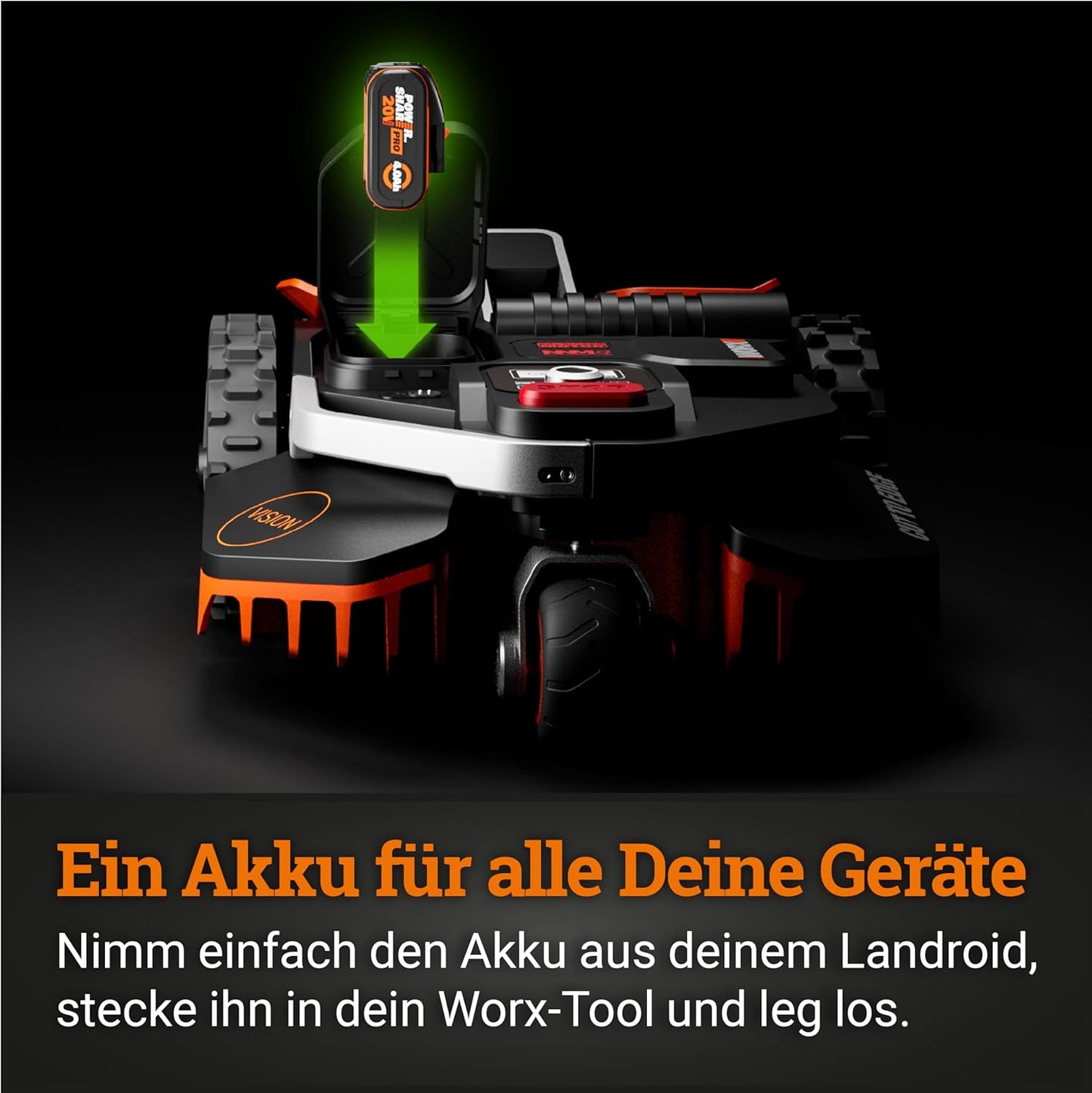Modo Living Vision M800 Mähroboter 800 m² ohne Kabel, KI & Igelschutz
