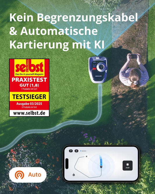 Modo Living i105E Mähroboter 500 m², RTK+Vision, Igelschutz & KI