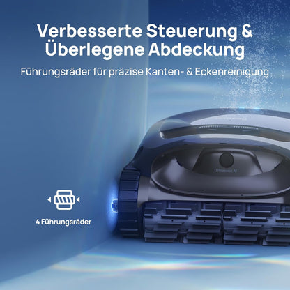 Modo Living Beatbot AquaSense 2 Akku Poolroboter, Boden & Wand, Wasserlinie doppelt, bis 300㎡, Midnight Blue