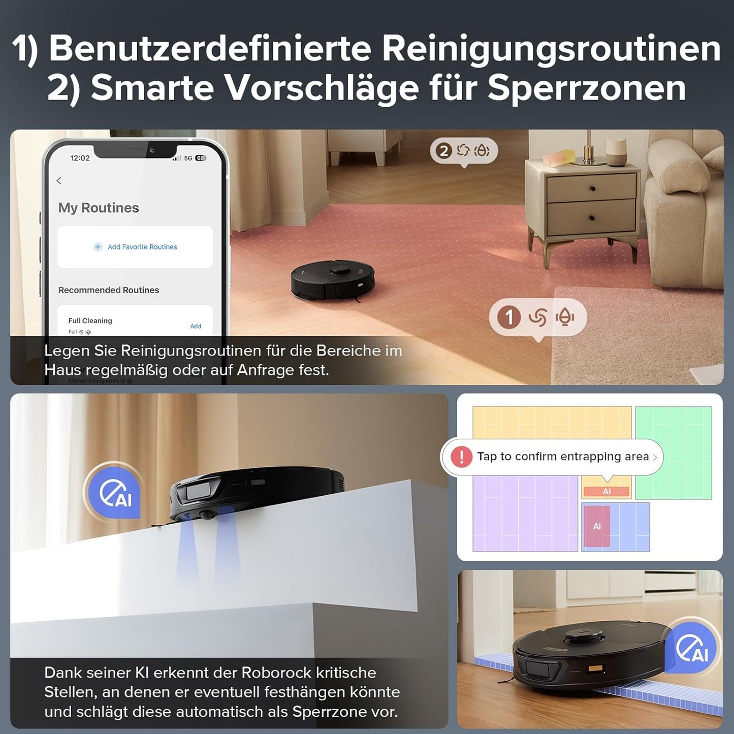 Modo Living Roborock S7 Max Ultra, 5500 Pa, Selbstreinigung & App-Steuerung