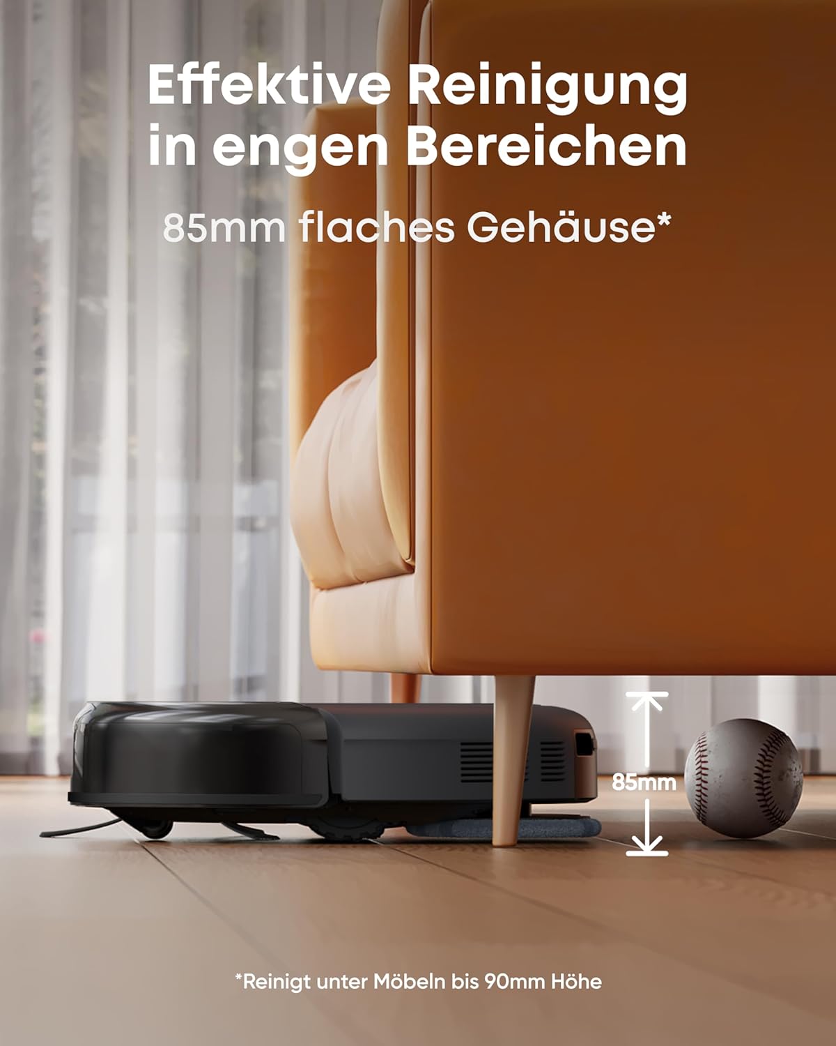 Modo Living Eufy Omni C20, 7.000Pa, All-in-One-Station, Auto-Entleerung & -Reinigung, 8,5 cm, mit Wischfunktion