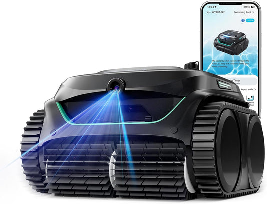 Modo Living WYBOT C2 Vision AI Kabelloser Poolroboter, Akku, Boden & Wand, Zweischicht-Filter, starke Absaugung, bis 180㎡