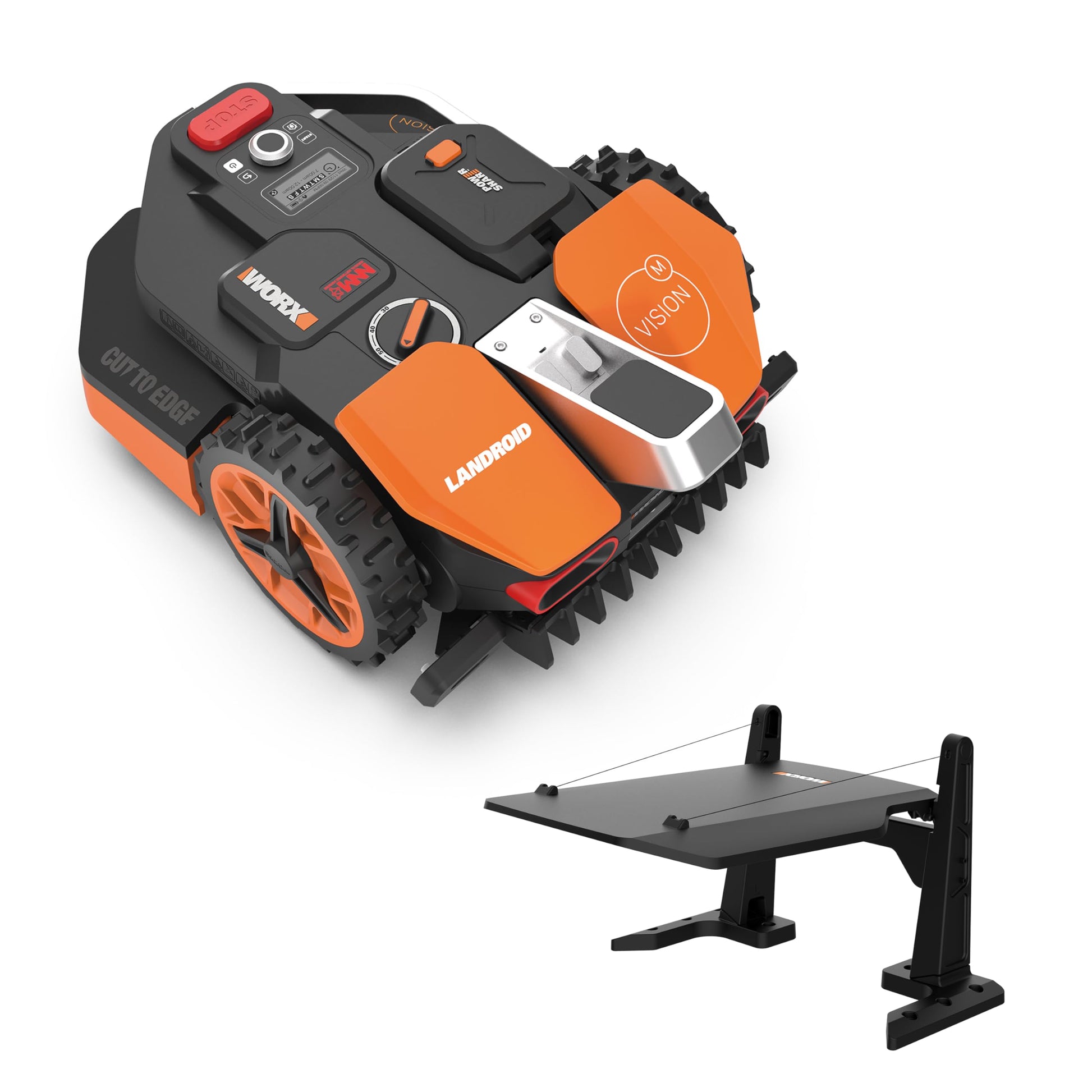 WORX Landroid Vision S250 Mähroboter WR202E für Gärten bis 250m², AI Rasenmäher Roboter ohne Begrenzungskabel (WLAN & Bluetooth, aktive Hindernisvermeidung mit KI-Technologie, Igelschutz)