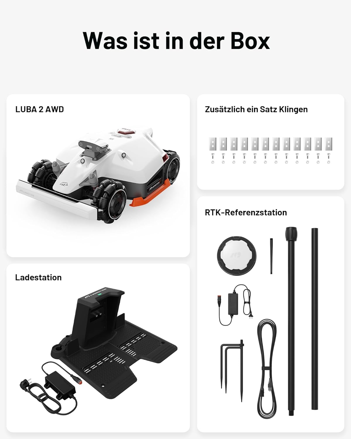 Modo Living LUBA 2 AWD 5000X Mähroboter 5000 m², NetRTK+Vision, ohne Kabel, 80 % Steigung