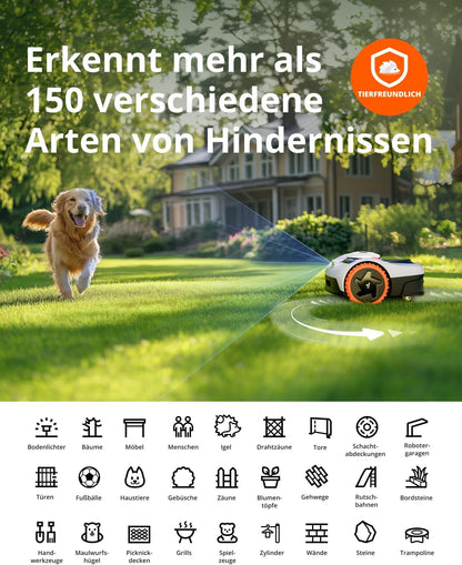 Modo Living i105E Mähroboter 500 m², RTK+Vision, Igelschutz & KI