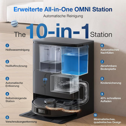 Modo Living Deebot T30S Pro, 11,000Pa, Heißwasser-Wischung, ZeroTangle, TruEdge™, KI-Navigation