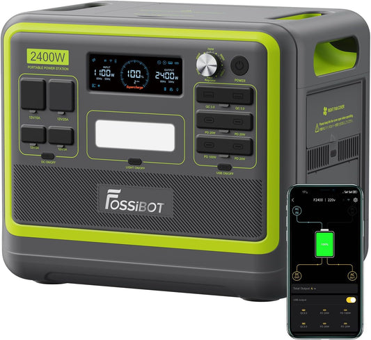 Modo Living FOSSiBOT F2400 Powerstation 2048Wh, 2400W (4800W Peak), 3 AC Ausgänge