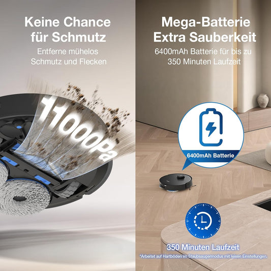 Modo Living Deebot T30S Pro, 11,000Pa, Heißwasser-Wischung, ZeroTangle, TruEdge™, KI-Navigation