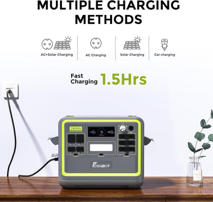 Modo Living FOSSiBOT F2400 Powerstation 2048Wh, 2400W (4800W Peak), 3 AC Ausgänge