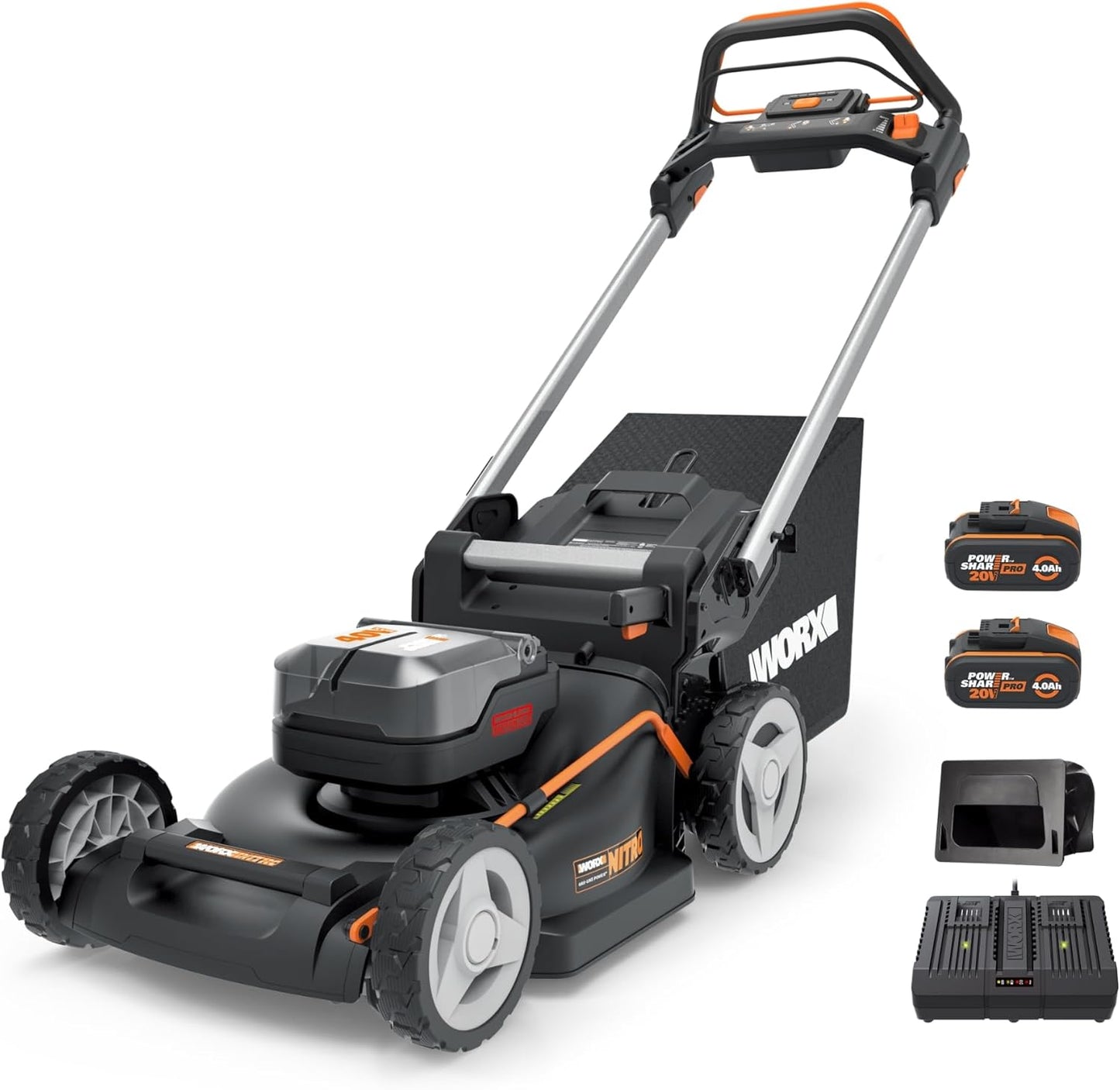 Modo Living WG749E Akku-Rasenmäher 40V, 46 cm, Radantrieb & Akku-Set
