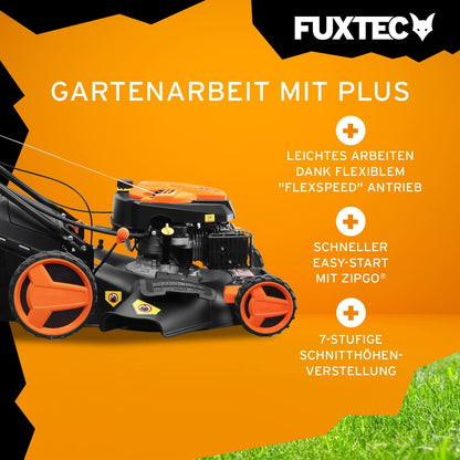 Modo Living FUXTEC FX-RM5196eSPRO 4in1 Benzinmäher, E-Start & Antrieb, 51 cm Schnitt