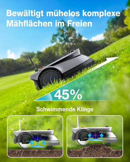 Modo Living GOAT G1-800 Mähroboter 800 m², ohne Kabel, GPS & Hindernisvermeidung