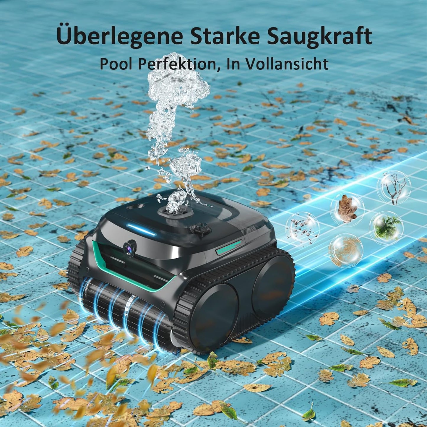 Modo Living WYBOT C2 Vision AI Kabelloser Poolroboter, Akku, Boden & Wand, Zweischicht-Filter, starke Absaugung, bis 180㎡