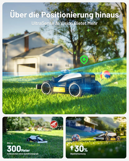 Modo Living LUBA mini AWD 1500 Mähroboter 1500 m², NetRTK+Vision, ohne Kabel, 80 % Steigung