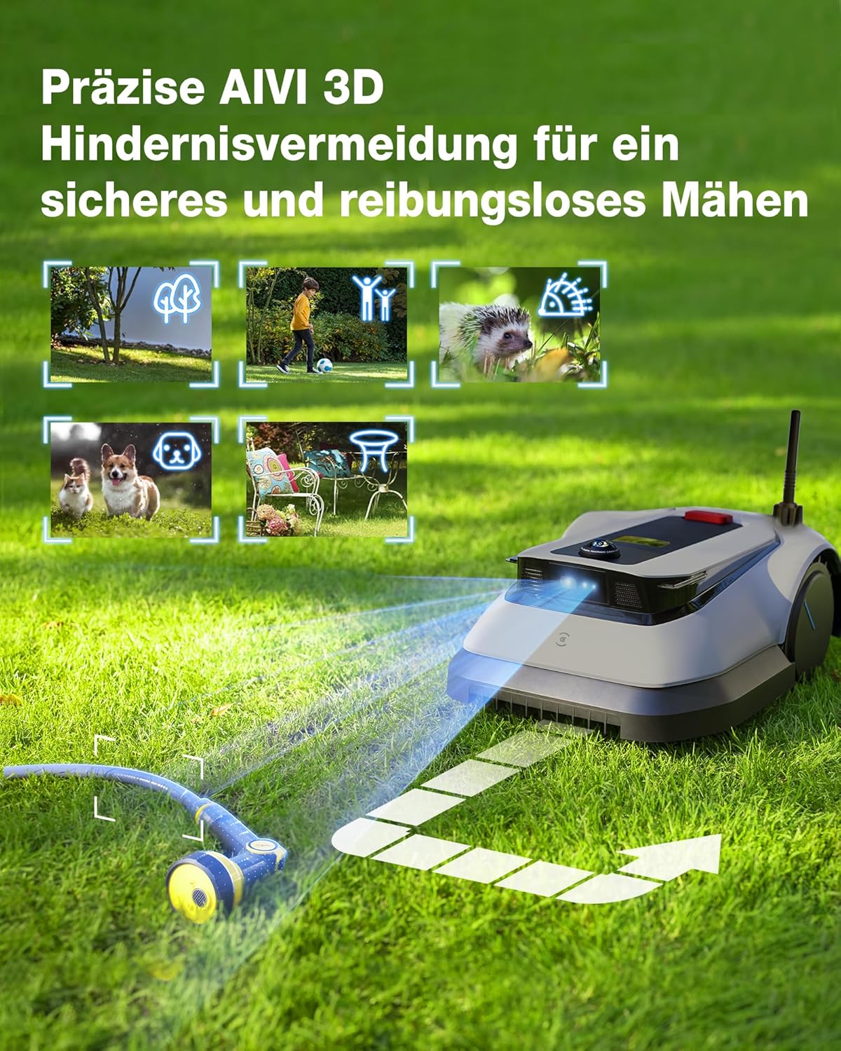 Modo Living GOAT G1-800 Mähroboter 800 m², ohne Kabel, GPS & Hindernisvermeidung