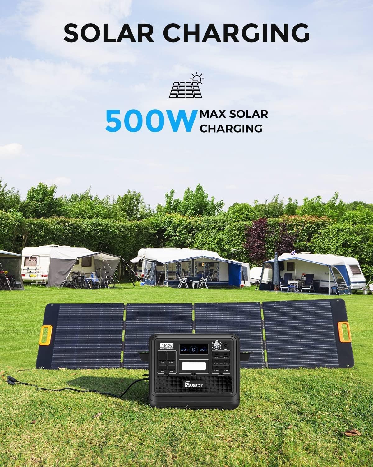 Modo Living FOSSiBOT F2400 Solar Generator 2048Wh, 2400W (4800W Peak), 3 AC Ausgänge