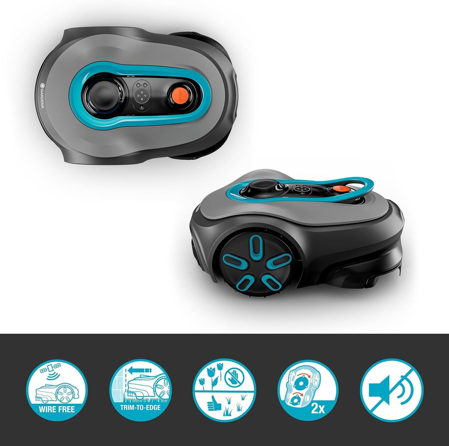 Modo Living SILENO Free 1100 m² kabelloser Mähroboter, App & LONA