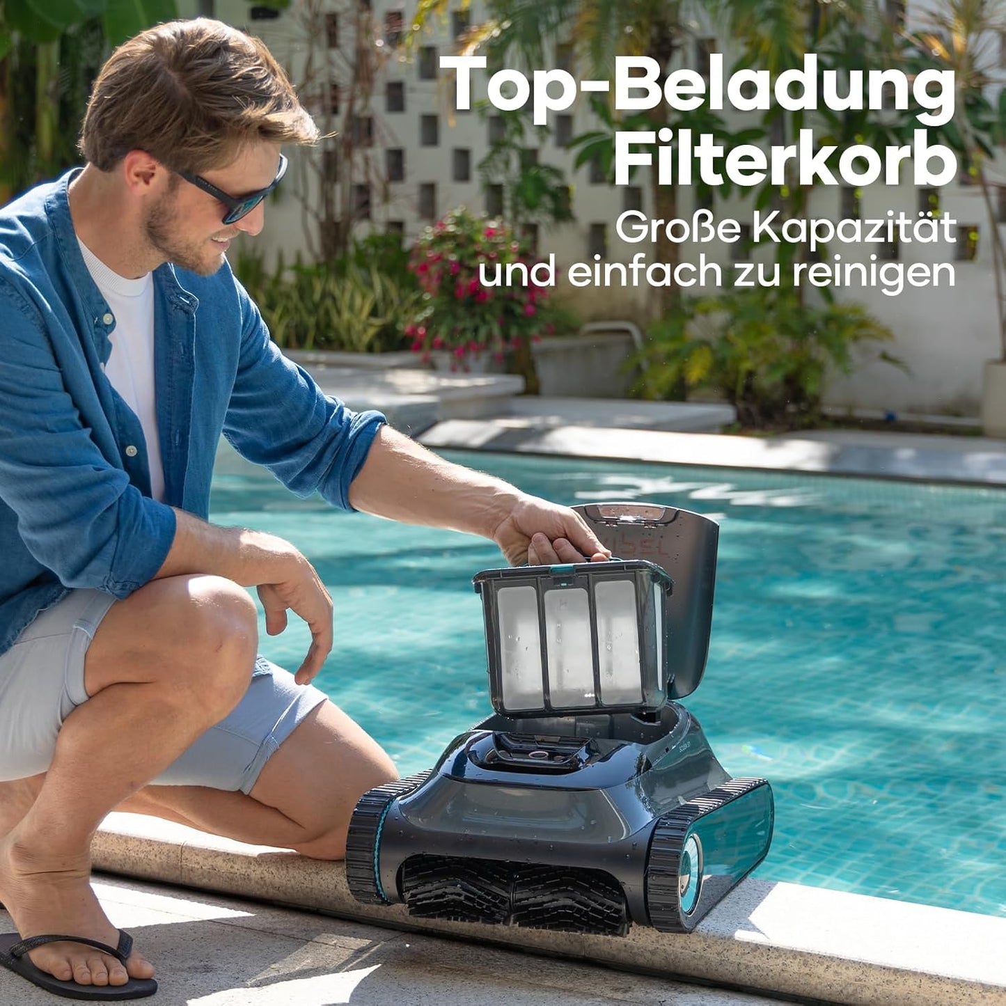 Modo Living AIPER Scuba S1 Kabelloser Poolroboter, Boden & Wand, Navigation 2.0, 150 Min Laufzeit, bis 150㎡