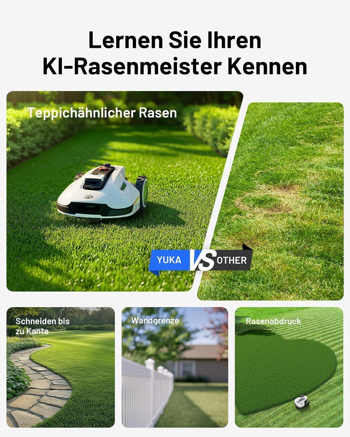 Modo Living YUKA 2000, 2000m², Ohne Kabel, NetRTK+Vision, 4G, 50% Steigung