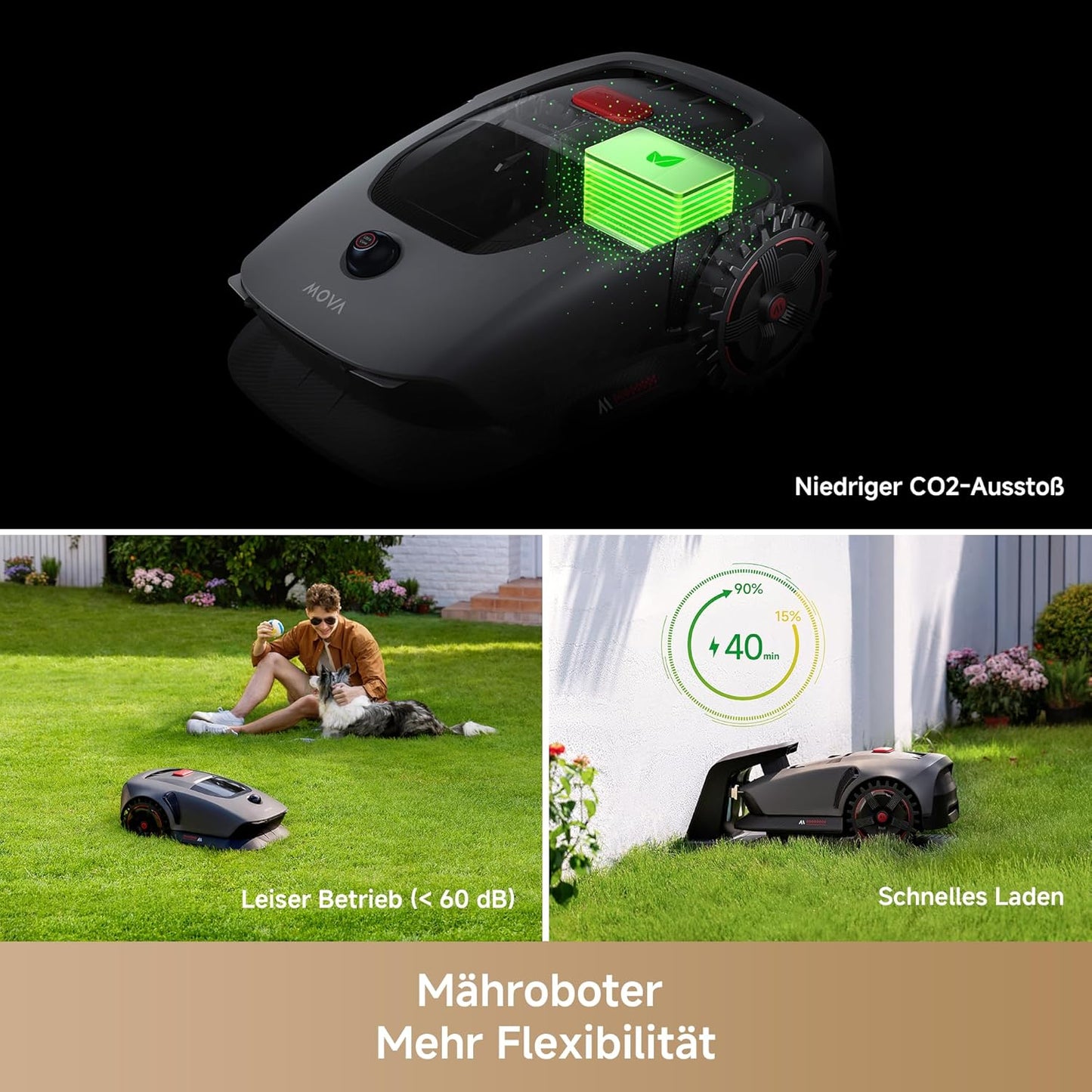 Modo Living 1000 Mähroboter 1000 m², 3D-LiDAR & App-Steuerung