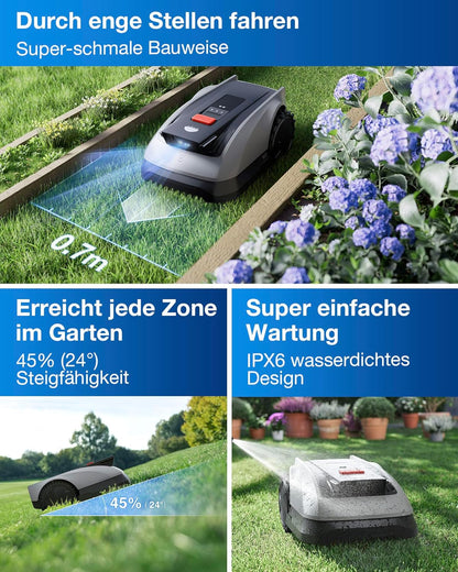 Modo Living Goat O1200 Mähroboter 1200 m², RTK+Vision, ohne Kabel