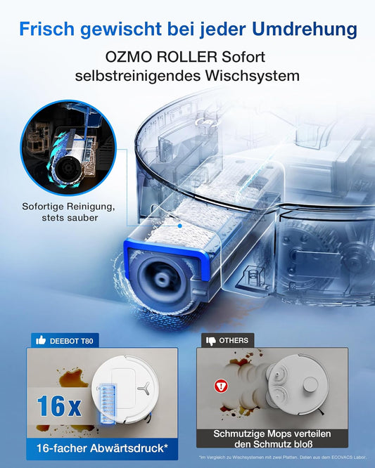 Modo Living T80 Omni, 18,000Pa, OZMO Mop, Selbstreinigung, ZeroTangle 3.0, 40-75°C Wäsche