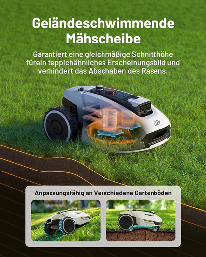 Modo Living YUKA 2000, 2000m², Ohne Kabel, NetRTK+Vision, 4G, 50% Steigung