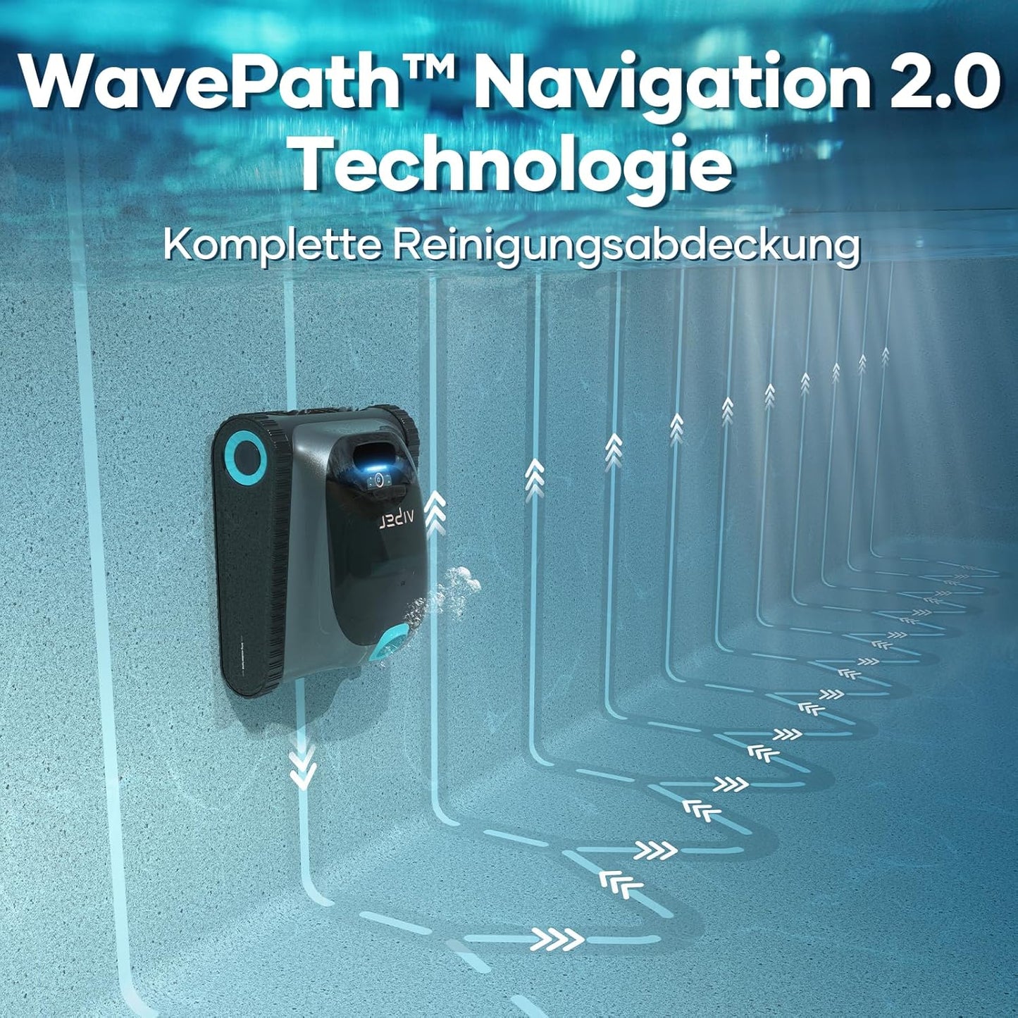 Modo Living AIPER Scuba S1 Kabelloser Poolroboter, Boden & Wand, Navigation 2.0, 150 Min Laufzeit, bis 150㎡