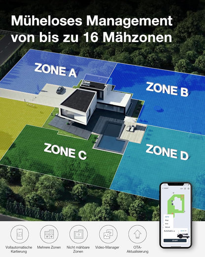 Modo Living GOAT G1-800 Mähroboter 800 m², ohne Kabel, GPS & Hindernisvermeidung
