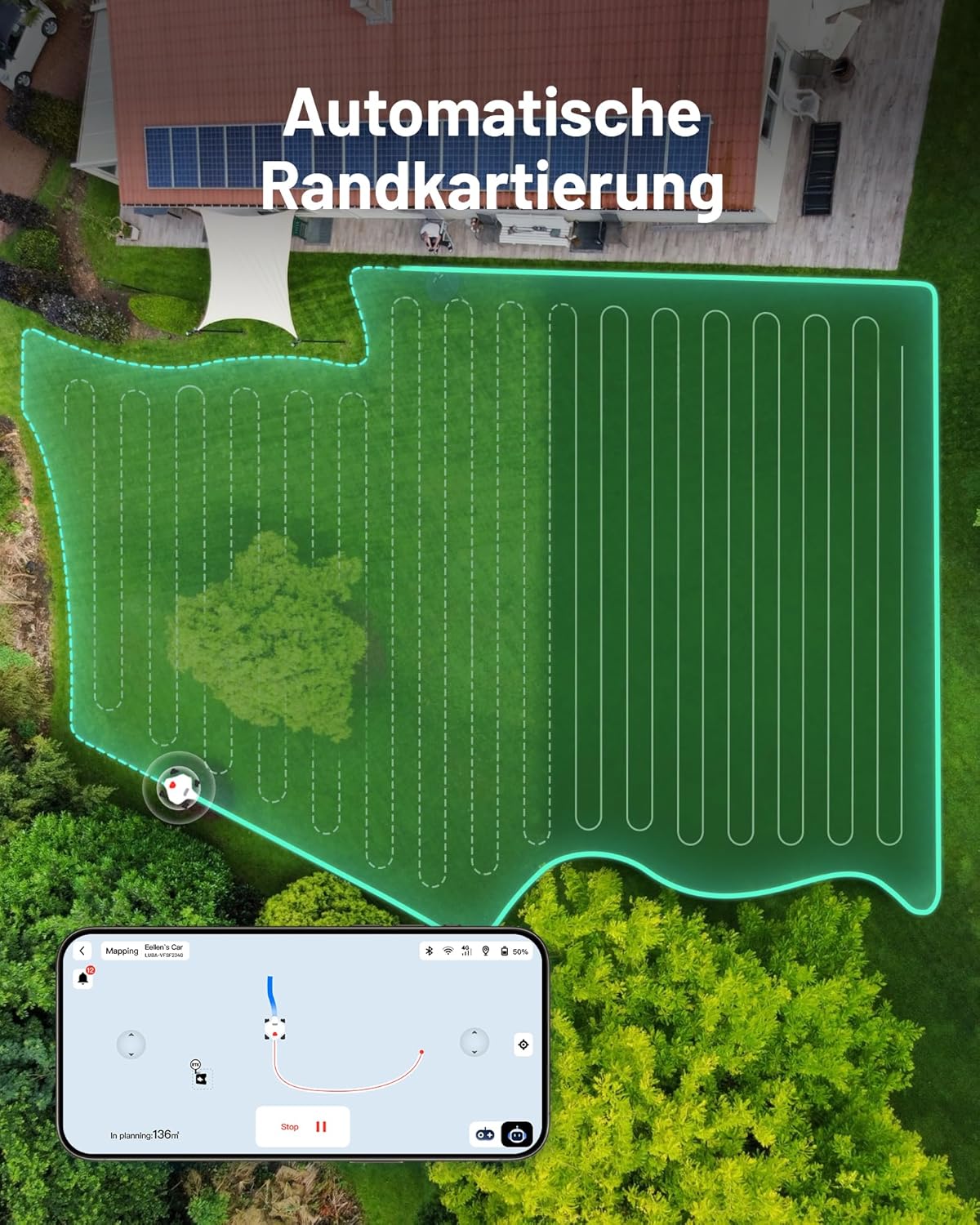 Modo Living LUBA 2 AWD 5000X Mähroboter 5000 m², NetRTK+Vision, ohne Kabel, 80 % Steigung