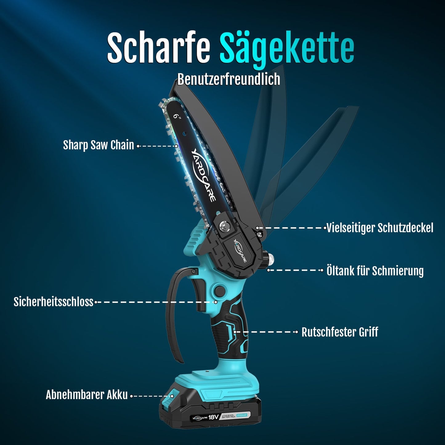 Modo Living YARDCARE 6" bürstenlose Akku-Kettensäge