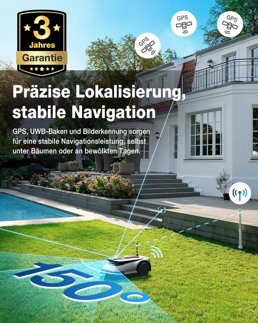 Modo Living GOAT G1-800 Mähroboter 800 m², ohne Kabel, GPS & Hindernisvermeidung