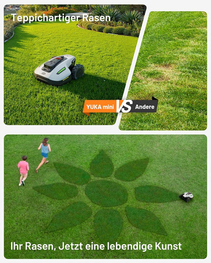Modo Living YUKA Mini 500 Robotic Lawnmower, No Boundary Cable, 4G, Auto Mapping, 500m², 50% Incline