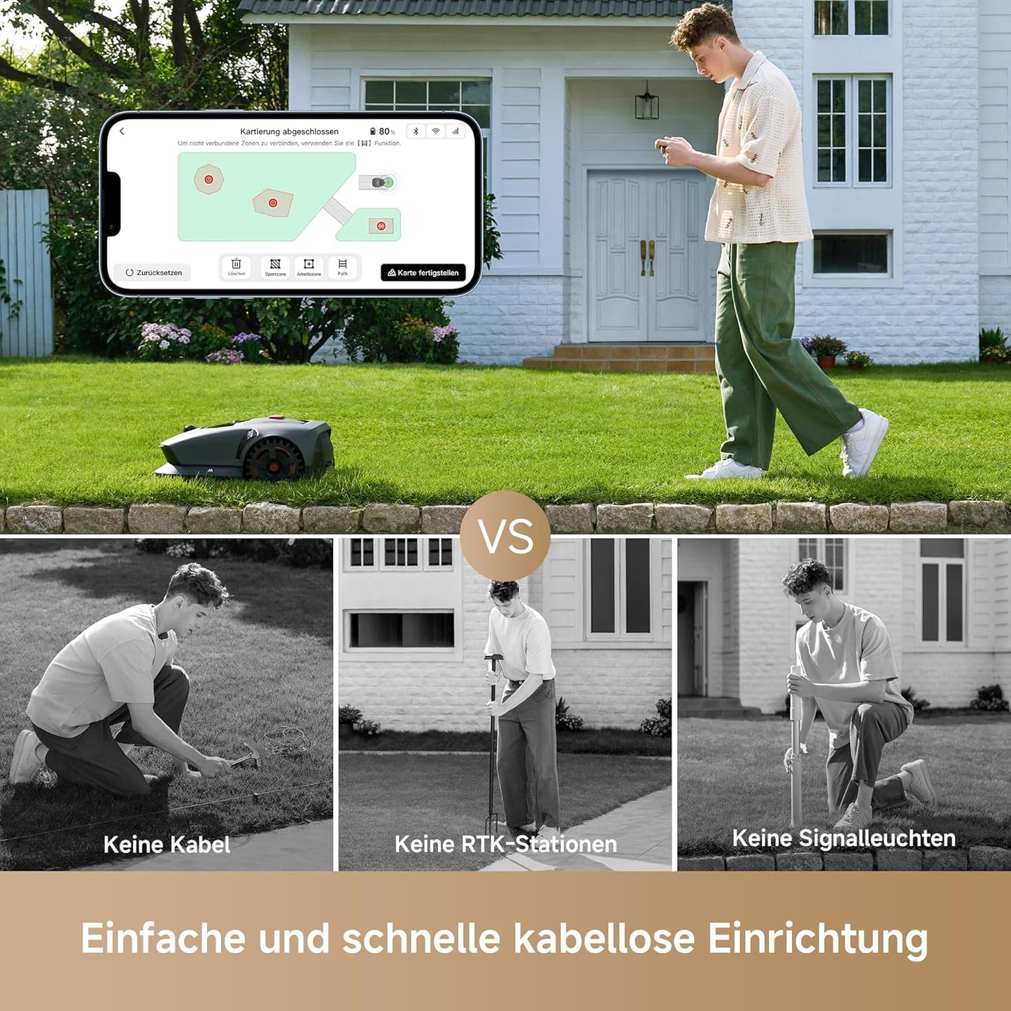 Modo Living 1000 Mähroboter 1000 m², 3D-LiDAR & App-Steuerung