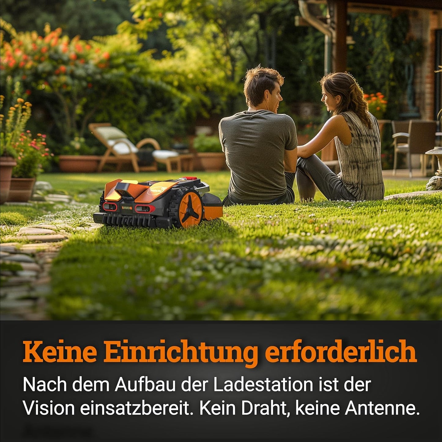 Modo Living Vision S250 Mähroboter 250 m² ohne Kabel, KI & Igelschutz