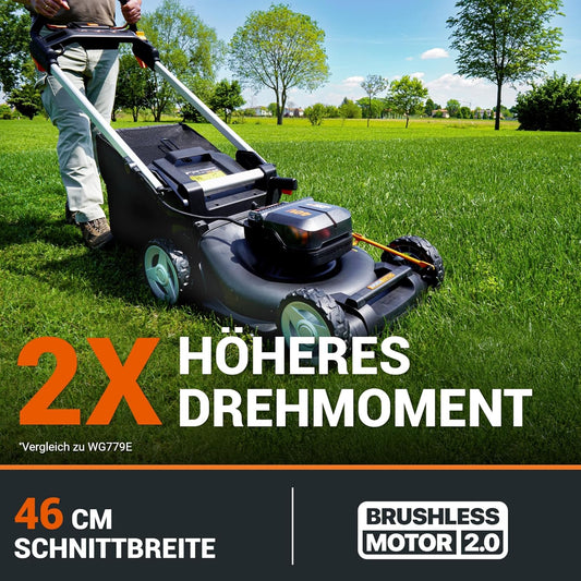 Modo Living WG749E Akku-Rasenmäher 40V, 46 cm, Radantrieb & Akku-Set